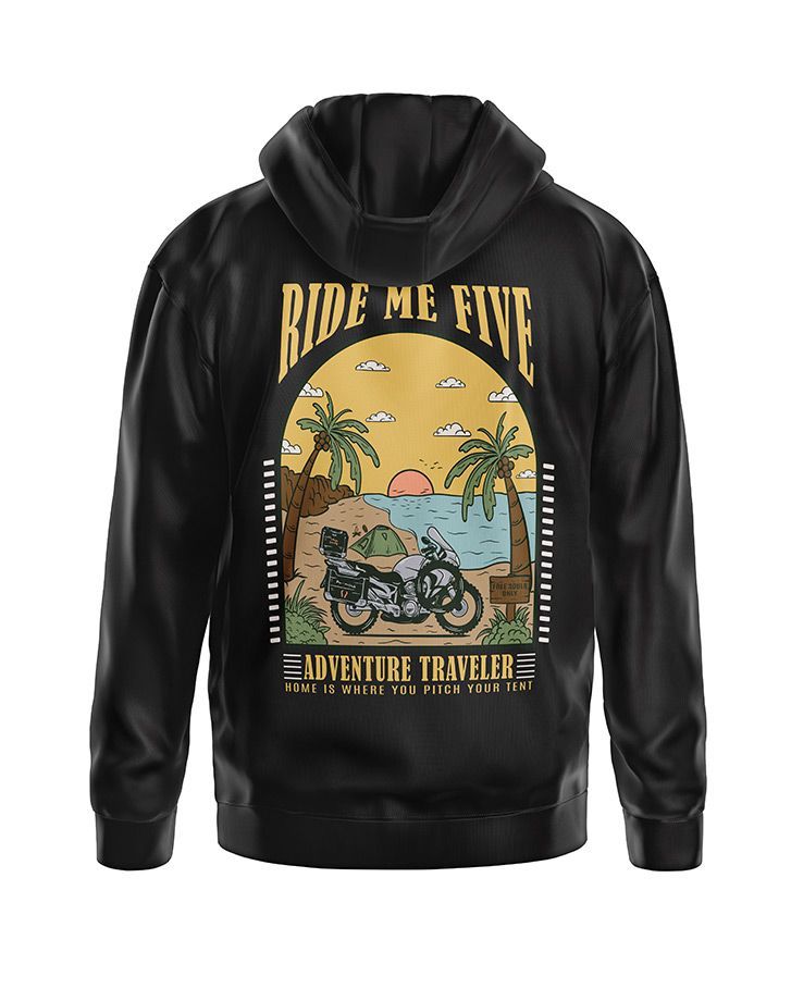 HOODIE RETRO BEACH NEGRA