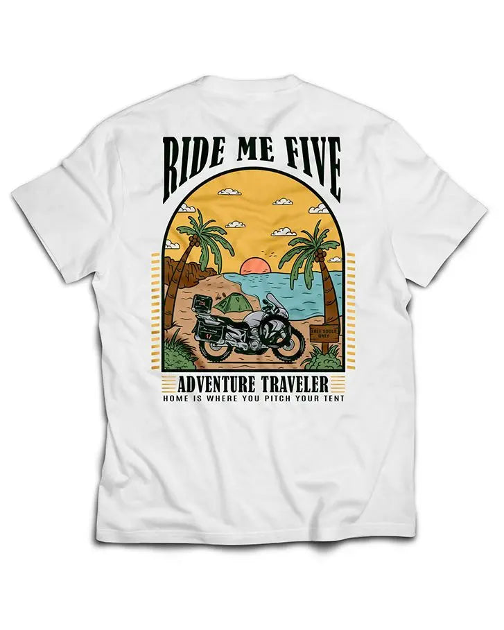 T-SHIRT RETRO BEACH WHITE